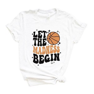 Simply Sage Market Women's Madness Begin Basketball Short Sleeve Graphic Tee - 1 of 3