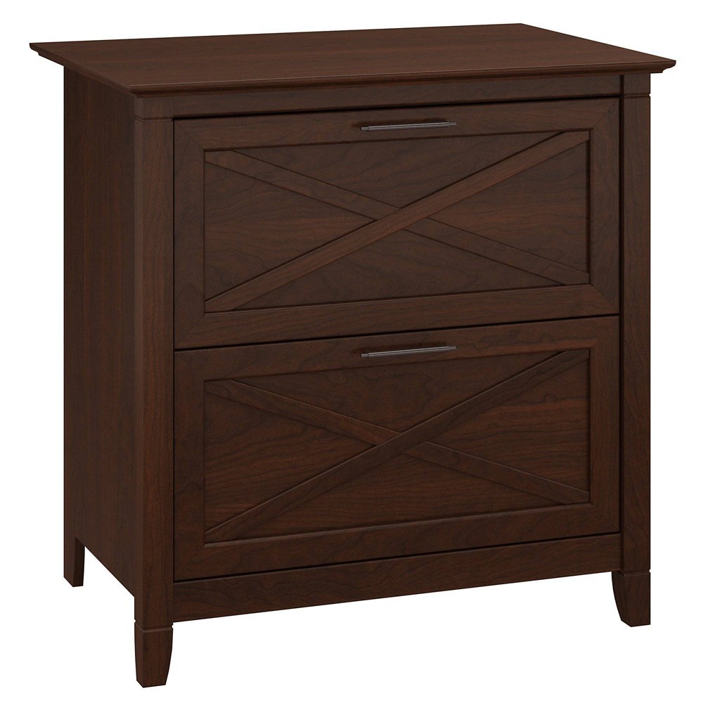 2 Drawer Key West File Cabinet Bing Cherry - Bush Furniture: Wood Composite, MDF Frame, 30"H x 30"W