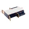 NicBex Modern Square Coffee Table with 4 Drawers and 2 Glass Door Storage,47.2" Center Table for Living Room,Office - 3 of 4
