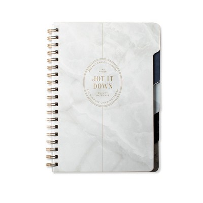 College Ruled 1 Subject Spiral Notebook Large Tab Marble Navy - FRINGE