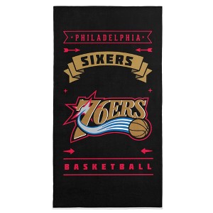 NBA Philadelphia 76ers Hardwood Classics Beach Towel 30x60 Inches - 1 of 4