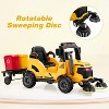 Costway Ride on Car 12V 2 in 1 Kids Street Sweeper Truck Electric Vehicle with Remote Control - 2 of 4