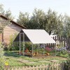 Large Chicken Coop Metal Chicken Run with Waterproof and Anti-UV Cover, 1" Tube Diameter, 9.8' x 6.6' x 6.6' - 2 of 4