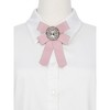 INSPIRE CHIC Women's Ribbon Brooch Elegant Bowtie Rhinestone Bow Ties for Uniform Dress - 4 of 4