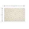 Link Bath Rug 220 GSF Soft Plush Cotton Non Skid Back Ivory By Knightsbridge - 2 of 4
