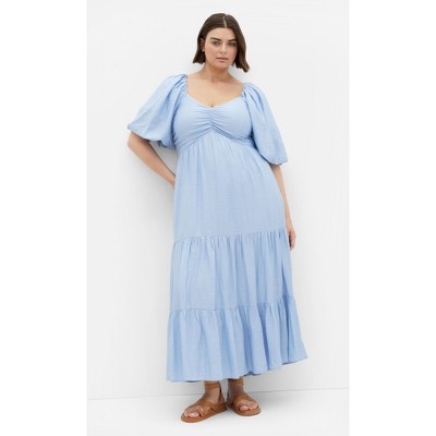 Women's Plus Size Mindy Maxi Dress - sky blue | CITY CHIC