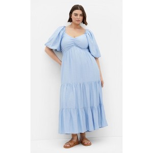 Women's Plus Size Mindy Maxi Dress - sky blue | CITY CHIC - 1 of 4