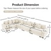 Aukfa 4-Seater Oversized Cloud Modular Sectional Sofa , Corduroy Fabric, Extra-Thick Armrests,  Easy Assembly, Ergonomic，Cream - 4 of 4