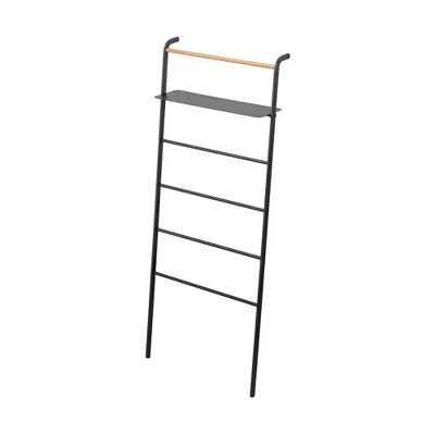 Yamazaki Home - Leaning Storage Ladder - Two Styles - Steel - Shelf - Black