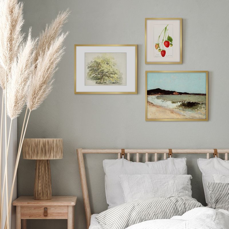 Americanflat Botanical Landscape 3 Piece Vintage Gallery Wall Art Set - Study For Eagle Head, Massachusetts Winslow Homer, Boomstudie By Maple + Oak, 3 of 6