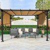 9.5x12 Ft  Pergola Retractable Pergola With  Canopy,  Adjustable Side Shading, Outdoor Patio Sunshelter Pergola for Gardens,Terraces,Backyard khaki - 2 of 4