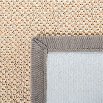 Coastal Charm Handmade Maize & Brown Sisal Accent Rug - 24" x 4"