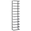 vidaXL Towel Rack Black 9.4 in.x4.7 in.x37.8 in. Steel - 2 of 4