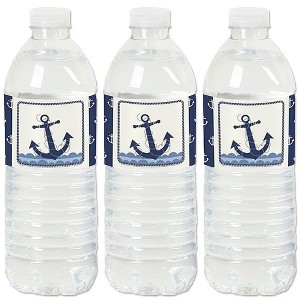 Big Dot of Happiness Ahoy - Nautical - Baby Shower or Birthday Party Water Bottle Sticker Labels - Set of 20 - 1 of 4