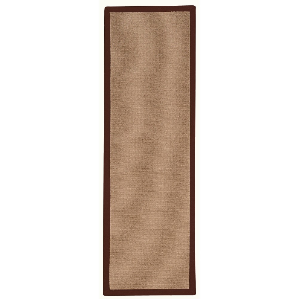 2'6inx12' Runner Athena Cork Wool Brown - Linon