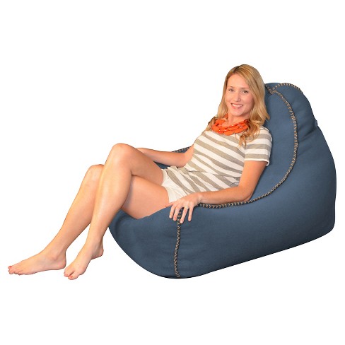 Laguna Lounger Bean Bag Chair with Handle Blue Relax Sacks