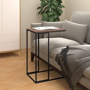 vidaXL Side Table Black 15.7 in.x11.8 in.x23.2 in. Engineered Wood - 1 of 4
