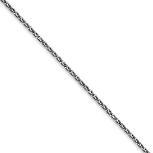 Black Bow Jewelry 1.5mm, 14k White Gold, Solid Parisian Wheat Chain Necklace - 1 of 4