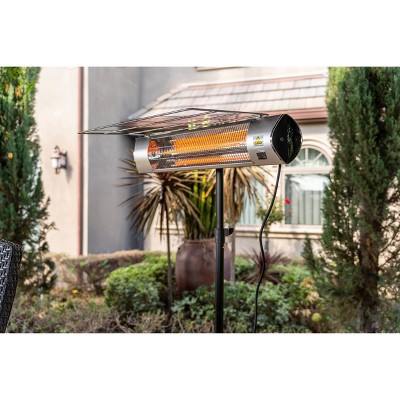 Kenmore Silver Electric Patio Heater with Tripod and Remote