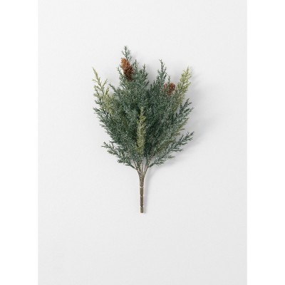 Sullivans Artificial Frosted Arborvitae Bush 14"H Green
