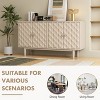 KTMBDW 60" Buffet Sideboard Cabinet with Storage, Modern Farmhouse Coffee Bar with Shelves, Doors Storage Cabinet for Kitchen, Living Room - 4 of 4