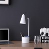 Vynxaria 19.5" White Metal Student Task Desk Lamp with Organizer - 2 of 4