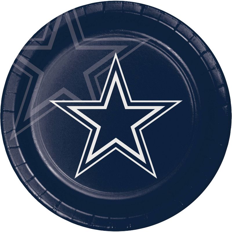 24ct Dallas Cowboys Football Paper Plates, 1 of 4
