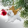 Design Toscano Honor the Pooch: White Poodle Holiday Dog Angel Ornament - 2 of 4