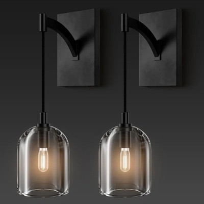 2PS- Light Modern Crystal Wall Light, Hemisphere Wallchiere Wall Sconce