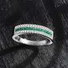 Ross-Simons 1.70 ct. t.w. Emerald and .20 ct. t.w. Diamond Ring in 14kt White Gold - 4 of 4