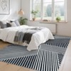 Washable Geometric Stripped Lines Print Area Rug for Living Room Bedroom, Indoor Modern Large Floor Carpet for Dining Room Home Office - 3 of 4