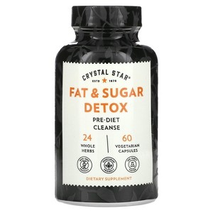 Crystal Star Fat & Sugar Detox (60 Capsules) – Herbal Diet Cleanse & Metabolism Boost Supplement to Help Release Fat & Curb Appetite - Green Tea - 1 of 3