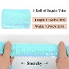 Alilang Elastic Sequin Trim, 1.9 Inch 5 Row Flat Glitter Paillette Sequin Ribbon, Bling Fabric DIY Metallic Stretch Sequin Strip, 11 Yards - 2 of 4