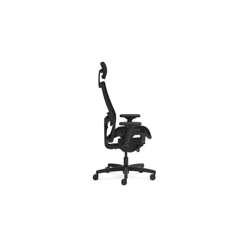 HON Ignition 2.0 4-Way Stretch Mesh Back and Seat Task Chair, Supports Up to 300 lb, 17" to 21" Seat, Black Seat, Black Base, 5 of 6