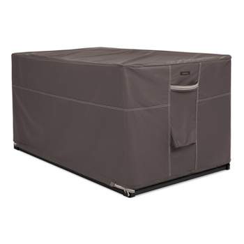 Classic Accessories Ravenna Water-Resistant Patio Deck Box Cover, Dark Taupe