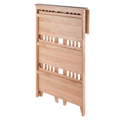Natural Light Wood 4-Tier Foldable Bookshelf