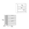 RISOKEYS 3 Drawers Dresser with 3 Wide Drawers,Object Decorative and Other Objects, ,for Bedroom and Living Room - 3 of 4