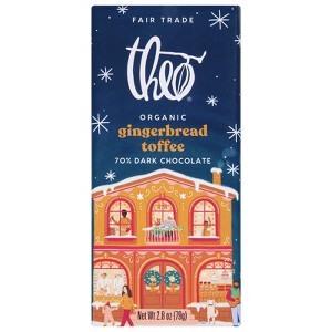 Theo Chocolate - Bar Organic Dark Chocolate Gingerbread Toffee - CS of 12 - 2.8 OZ - 1 of 3