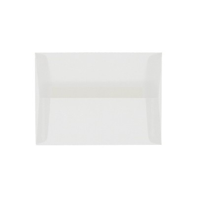 JAM Paper A7 Translucent Vellum Invitation Envelopes 5.25 x 7.25 Clear 25/Pack (2851295)
