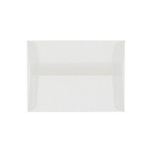 JAM Paper A7 Translucent Vellum Invitation Envelopes 5.25 x 7.25 Clear 25/Pack (2851295) - 1 of 4