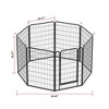 SEVOBAL Pet Doors, Gates and Pens 8-Panel Heavy Duty Metal Playpen with Adjustable Setup for Weather-Resistant Dog Fence, Black, 69.45"*69.45"*39.37" - 2 of 4