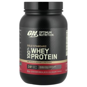 Optimum Nutrition Gold Standard® 100% Whey, Double Rich Chocolate, 2 lb (907 g) - 1 of 4