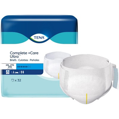 TENA Complete +Care Ultra Incontinence Briefs, Moderate Absorbency, Unisex