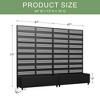 Wooakway Black Metal Planter Box with Trellis Raised Garden Bed with Arbor Privacy Screen with Wheels - 4 of 4