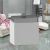Ceramic Bathroom Vanity Countertop Storage Organizer Canister Jar - Nu Steel: Resin Material, Spot Clean Care, Bath Essentials Holder - 4 of 4