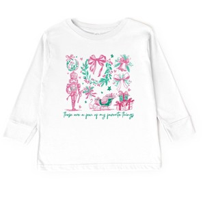 These Are A Few Of My Favorite Things Coquette - Toddler Long Sleeve Graphic Tee - 1 of 4