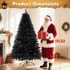 6FT Christmas Tree Artificial Christmas Tree W/ 800 Branch Tips & Metal Stan, Fir Design for Indoor/Outdoor Decor, Celebration Xmas Tree, Green - 3 of 4