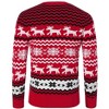 BLUEMING Mens Christmas Sweater Pullover Ugly Festive Crew Neck Sweater with Snowflakes Pattern Holiday Sweater - 3 of 4