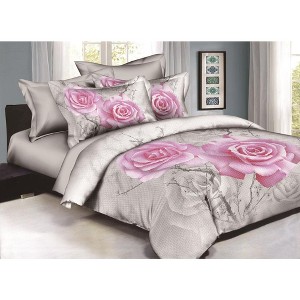 Linen Classique 320TC Charcoal Effect Duvet Set - 1 of 3