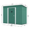 Isabel 4.2 x 9.1 Ft Metal Storage Box, Patio Tool Shed with Lockable Doors Vents, Outdoor Furniture - Maison Boucle - 4 of 4